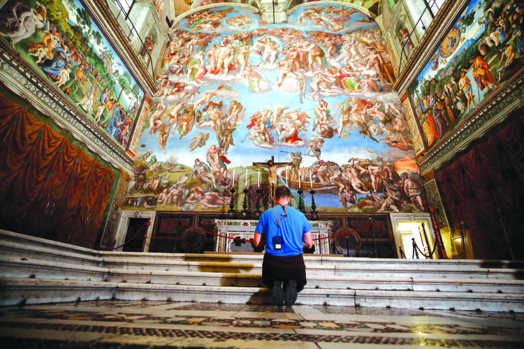 Michelangelo’s ‘The Last Judgment’ fresco undergoes cleaning at Sistine Chapel